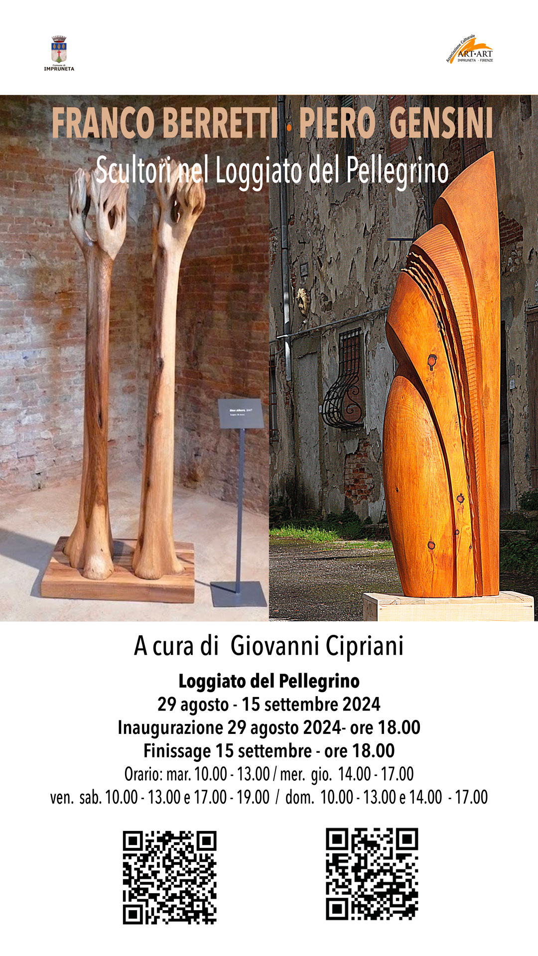 "Scultori nel Loggiato del Pellegrino", Franco berretti-Piero Gensini