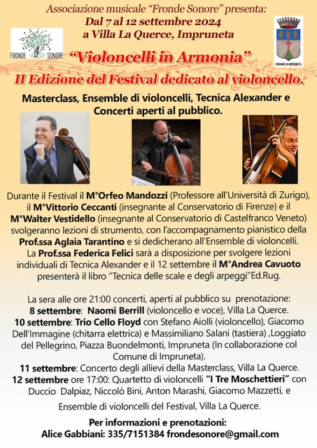 "Violoncelli in Armonia", Festival dedicato al violoncello (2ª ed)