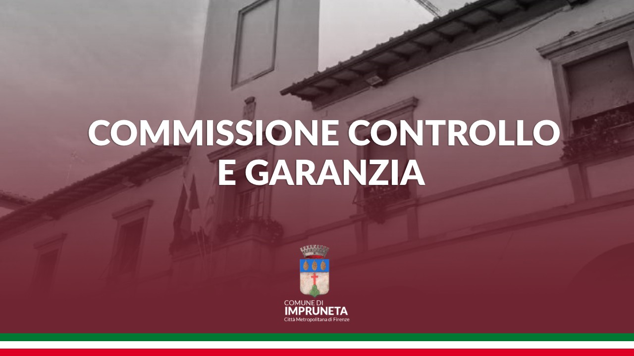 Convocazione Commissione Consiliare di Controllo e Garanzia